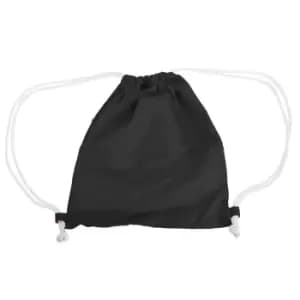 Image of Bagbase Icon Drawstring Bag/Gymsac (Pack of 2) (One Size) (Black)