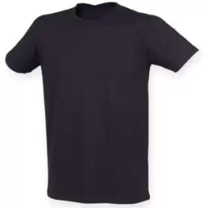 Image of Skinni Fit Men Mens Feel Good Stretch Short Sleeve T-Shirt (M) (Navy)