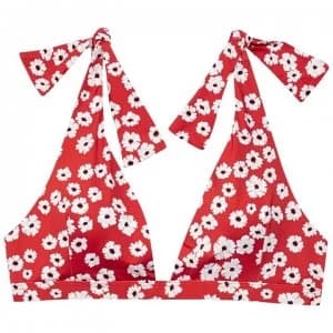 Image of Jack Wills Parton Tie Shoulder Bikini Top - Red