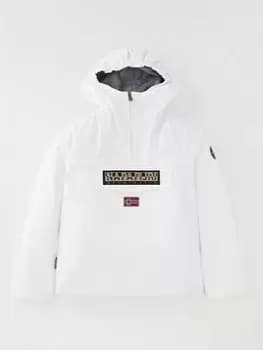 Image of Boys, Napapijri Napapirjri Rainforest Kids Insulated Overhead Anorak, White, Size 10 Years