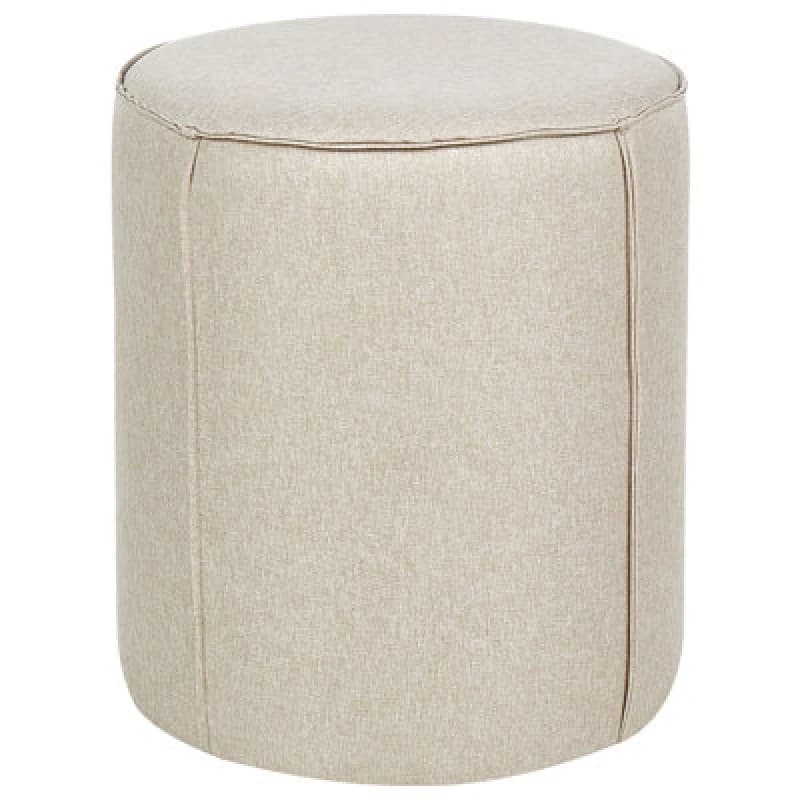 Image of Beliani Pouffe Sedona Faux Linen Beige