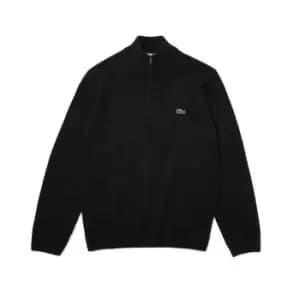 Image of Lacoste Mens Wool Trucker Sweater Size 3 - S Grey