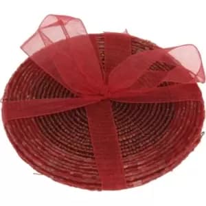 Image of The Spirit Of Christmas 4Pk Beaded Coasters24 - Red