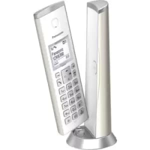 Image of Panasonic KX-TGK220GN Cordless analogue Answerphone, Designer phone, Hands-free, base, incl. handset Champagne