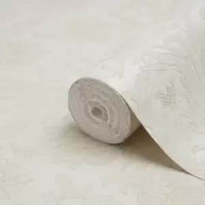 Image of Fine Decor Verona Beige Floral Glitter Effect Textured Wallpaper
