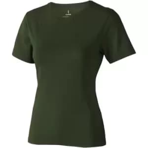 Image of Elevate Womens/Ladies Nanaimo Short Sleeve T-Shirt (XXL) (Army Green)