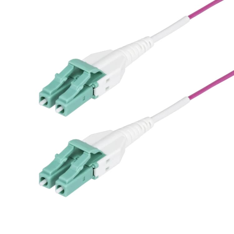 Image of StarTech.com 1m (3ft) LC to LC (UPC) OM4 Multimode Fiber Optic Cable.