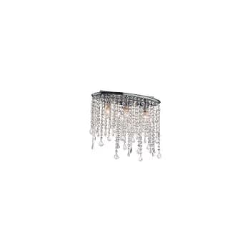 Image of Ideal Lux Rain Clear - 3 Light Small Ceiling Flush Light Chrome, E14