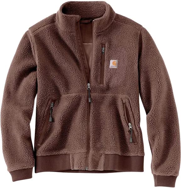 Image of Carhartt Fleece Ladies Jacket, brown, Size S for Women