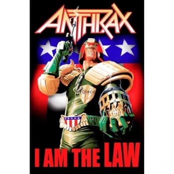Image of Anthrax - I Am The Law Textile Poster
