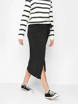 Image of Long Tall Sally Long Tall Sally Black Ity Wrap Skirt, Black, Size 12, Women