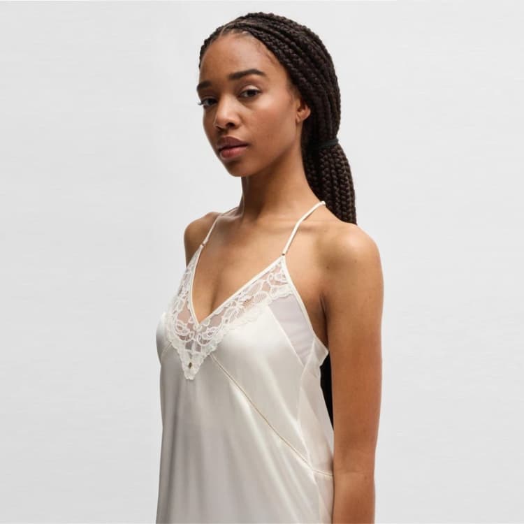Image of Boss Womens Infinite Nightie L. 0 Dress Open White female 10 (S)