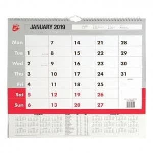 Image of Office 2019 Wall Calendar A3 941026