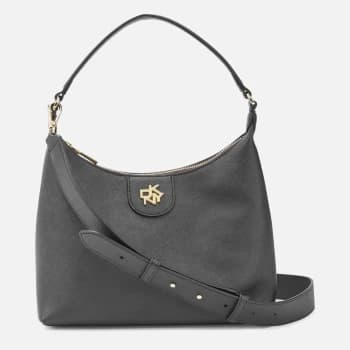 Image of DKNY Womens Carol Medium Pouchettte Bag - Black/Gold