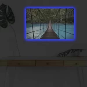Image of 4570DHDACT-158 Multicolor Decorative LED Lighted Canvas Painting