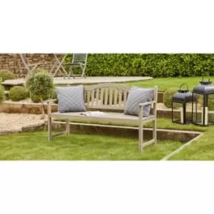 Image of Antique Grey Acacia Wood Bench with Pop Up Table