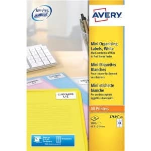 Image of Avery Mini 45.7 x 25.4mm Laser Labels White Pack of 1000 Labels