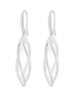 Image of Simply Silver Sterling Silver Polished Cage Drop Earrings