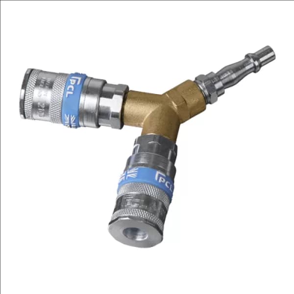 Image of Genuine SEALEY AC55 Twin Coupling Bodies Y-Adaptor