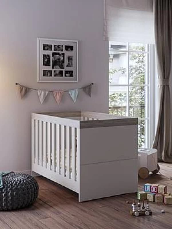 Image of Little Acorns Burlington Cot Bed Cashmere and Grey Ash