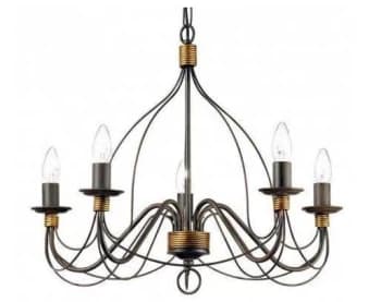 Image of Corte 8 Light Chandelier Rust Brown Finish, E14