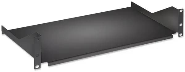 Image of Intellinet Intellinet 19" Cantilever Shelf 2U Fixed Depth 400mm Max 25kg Black Three Year Warranty 710916