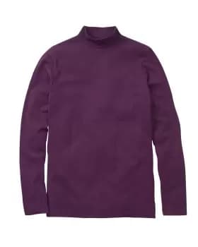 Image of Cotton Traders Long Sleeve Turtleneck Base Layer in Purple