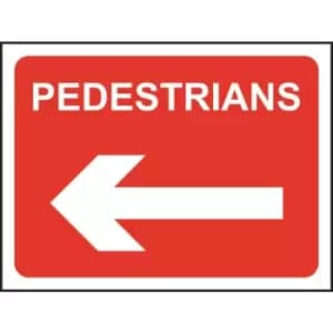 Image of Zintec 600 x 450mm Pedestrians Left Road Sign (no frame)