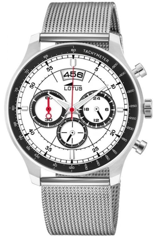 Image of Lotus White and Silver Chronograph Watch - L10138/1