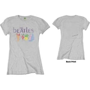 Image of The Beatles - White Album Back Womens Large T-Shirt - Grey