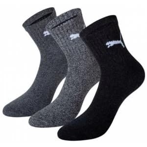 Image of Puma Short Crew Socks Ant/Grey UK Size 2H-5 Pack of 3
