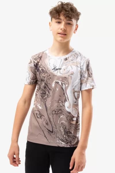 Image of Beige Marble T-Shirt
