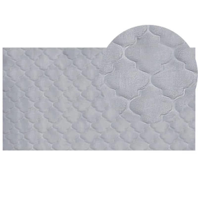 Image of Beliani Faux Fur Rug Gharo Grey 80 X 150 Cm