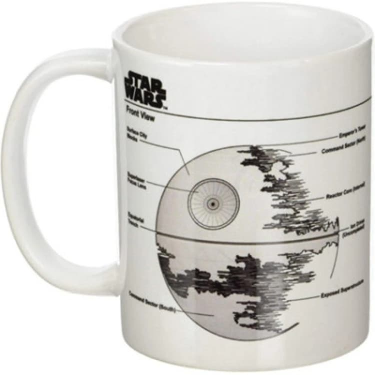 Image of Star Wars Death Star Sketch Mug White unisex