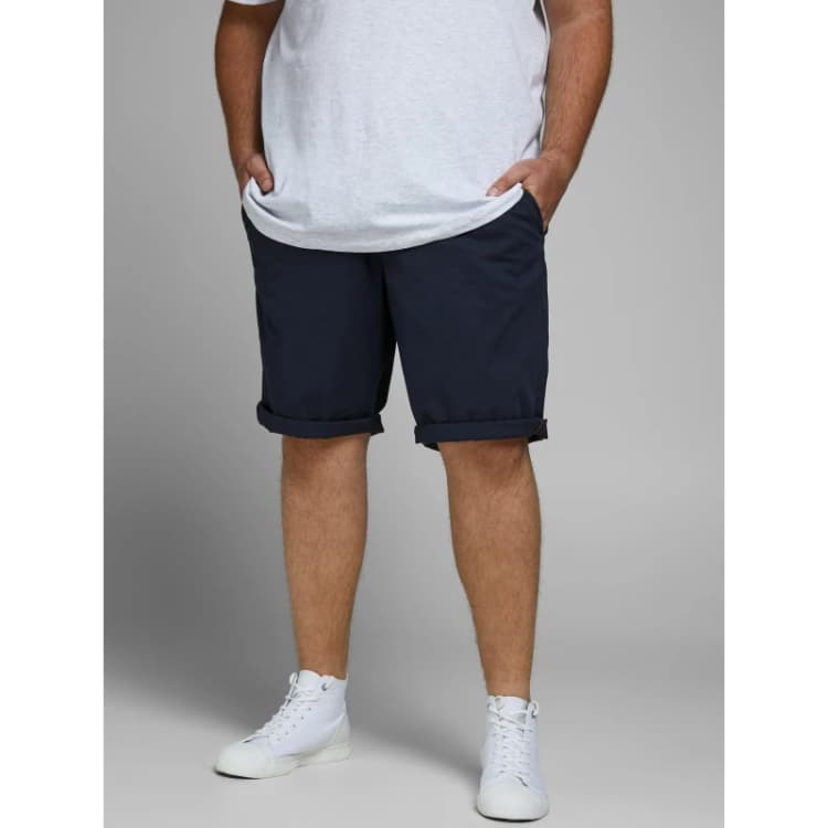 Image of Jack and Jones Mens Bowie Plus Size Woven Shorts Navy Blazer male 3XL