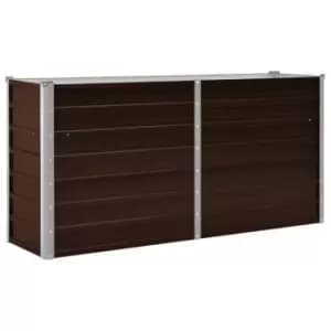Image of Vidaxl Garden Raised Bed 160X40X77cm Galvanised Steel - Brown