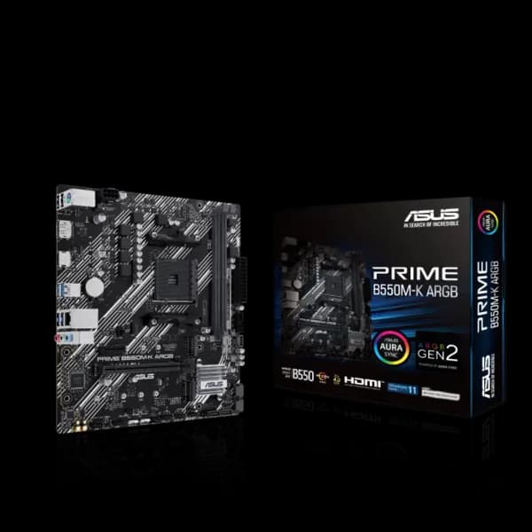 Image of Asus Prime B550M-K ARGB AMD B550 DDR4 Micro ATX Motherboard - Socket AM4