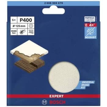 Image of Bosch Accessories EXPERT M480 2608900679 Router mesh sanding disc Unperforated Grit size 400 (Ø) 125mm 5 pc(s)
