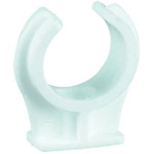 Image of Wickes White Plastic Pipe Clips - 15mm Pack of 20