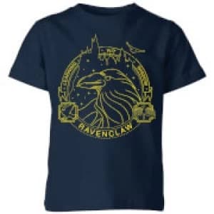 Image of Harry Potter Ravenclaw Raven Badge Kids T-Shirt - Navy - 5-6 Years - Navy