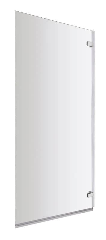 Image of Balterley Chrome 5mm Toughened Safety Glass Hinged Shower Bath Screen Silver