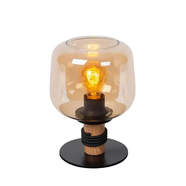 Image of Lucide Lucide Ilona Glass Table Lamp - Amber