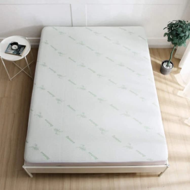 Image of HomeSpace Direct Bamboo Waterproof Mattress Protector White