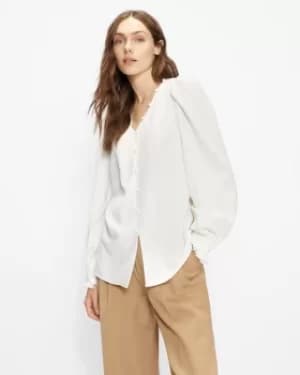 Image of Ted Baker Rouleaux Button Front Detail Top