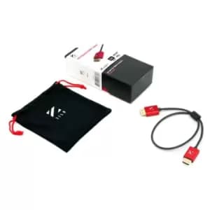 Image of ZILR Ultra High Speed HDMI Cable with Ethernet (Hyper-Thin 8Kp60 Secure Type-A) 45cm / 17.7in