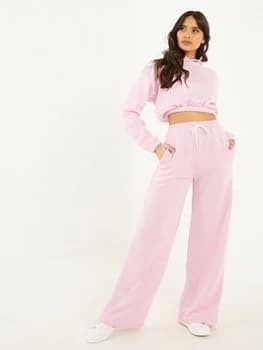 Image of Quiz Sage High Waist Palazzo Joggers - S - green