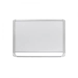 Image of Bi-Office Mastervision Magnetic Whiteboard Aluminium and Shiny Grey Plastic Frame 1800 x 1200 mm