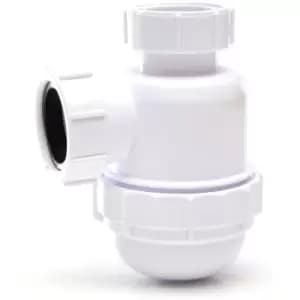 Image of 40mm Bottle Trap Shallow Bathroom Basin Kitchen Sink Waste 1 1/2 - Polypipe