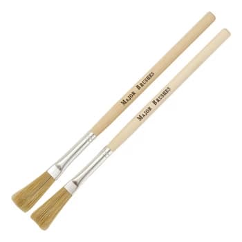 Image of Major Brushes 100mm Handle Hog Paste Brushes - Pack of 10