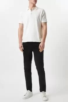 Image of Mens Slim Fit Black Chino Trousers